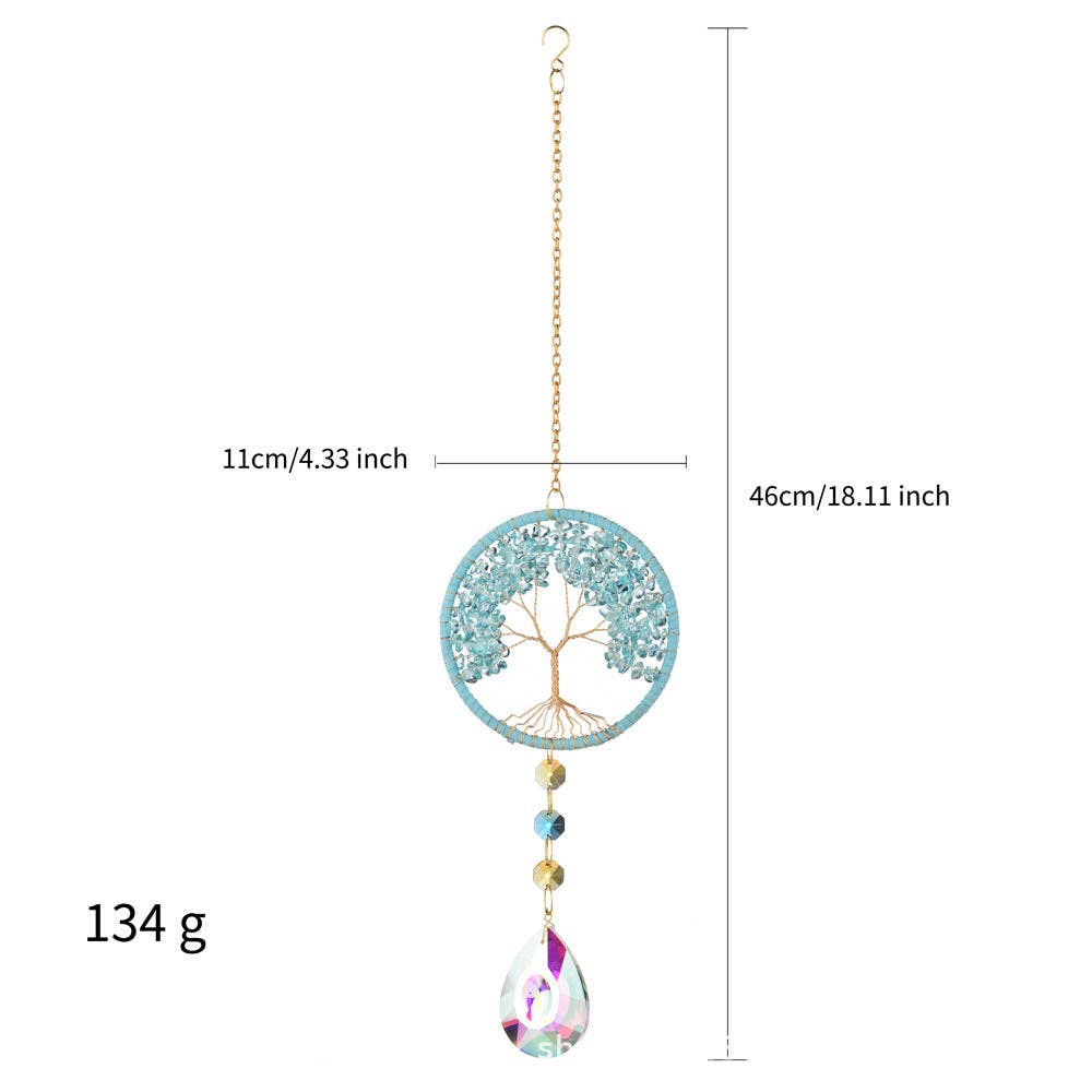 Dipped Shop - Wholesale Suncatcher - Tree Colorful Stone Crystal Home Hangings DP25A9213