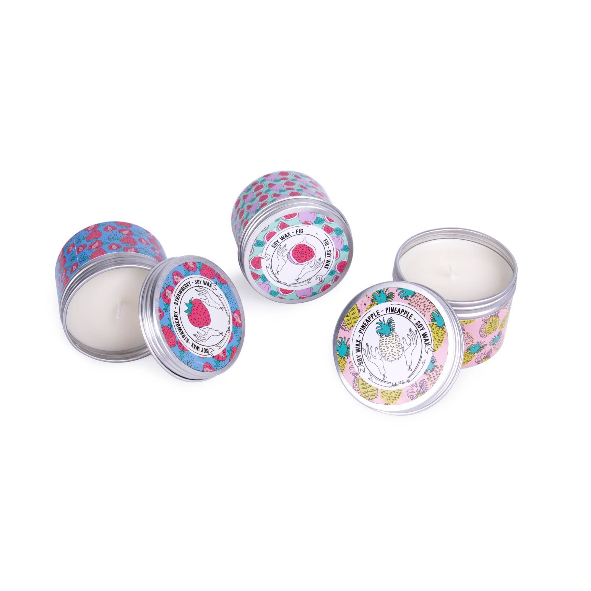 Helio Ferretti Candles & Co. – wholesale Reseljus – Doftljus i plåtask med fruktmotiv från Helio Ferretti0