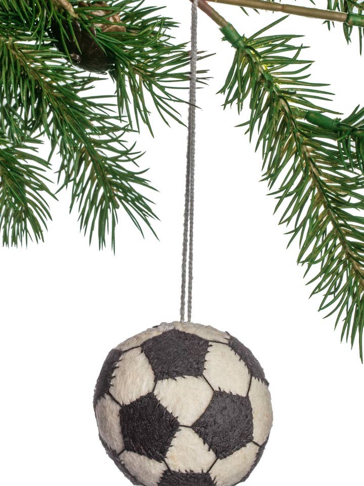 Soccer Ball Ornament for wholesale by Silk Road Bazaar