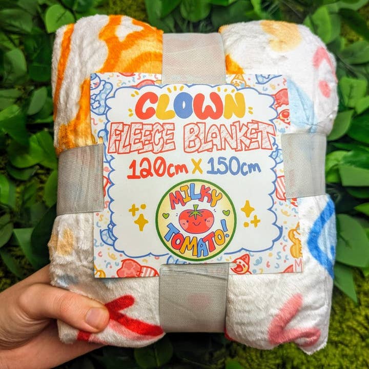 Cute Lil Clowns Throw Blanket for wholesale by Milky Tomato