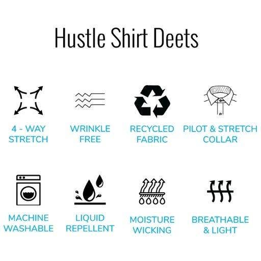 Tough Apparel - Wholesale Button Down Shirt - Men's - Blue Hustle Dress Shirt - Long Sleeve