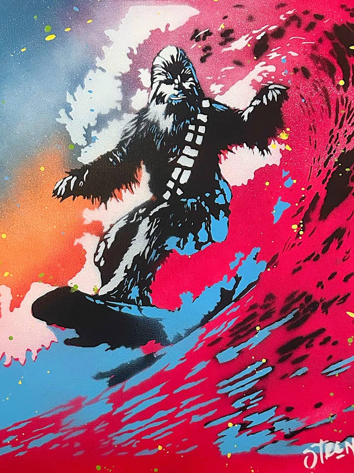 Decoración del hogar, arte, diversión, único - Impresiones artísticas "Chewabunga" para venta al por mayor de Art For Dudes