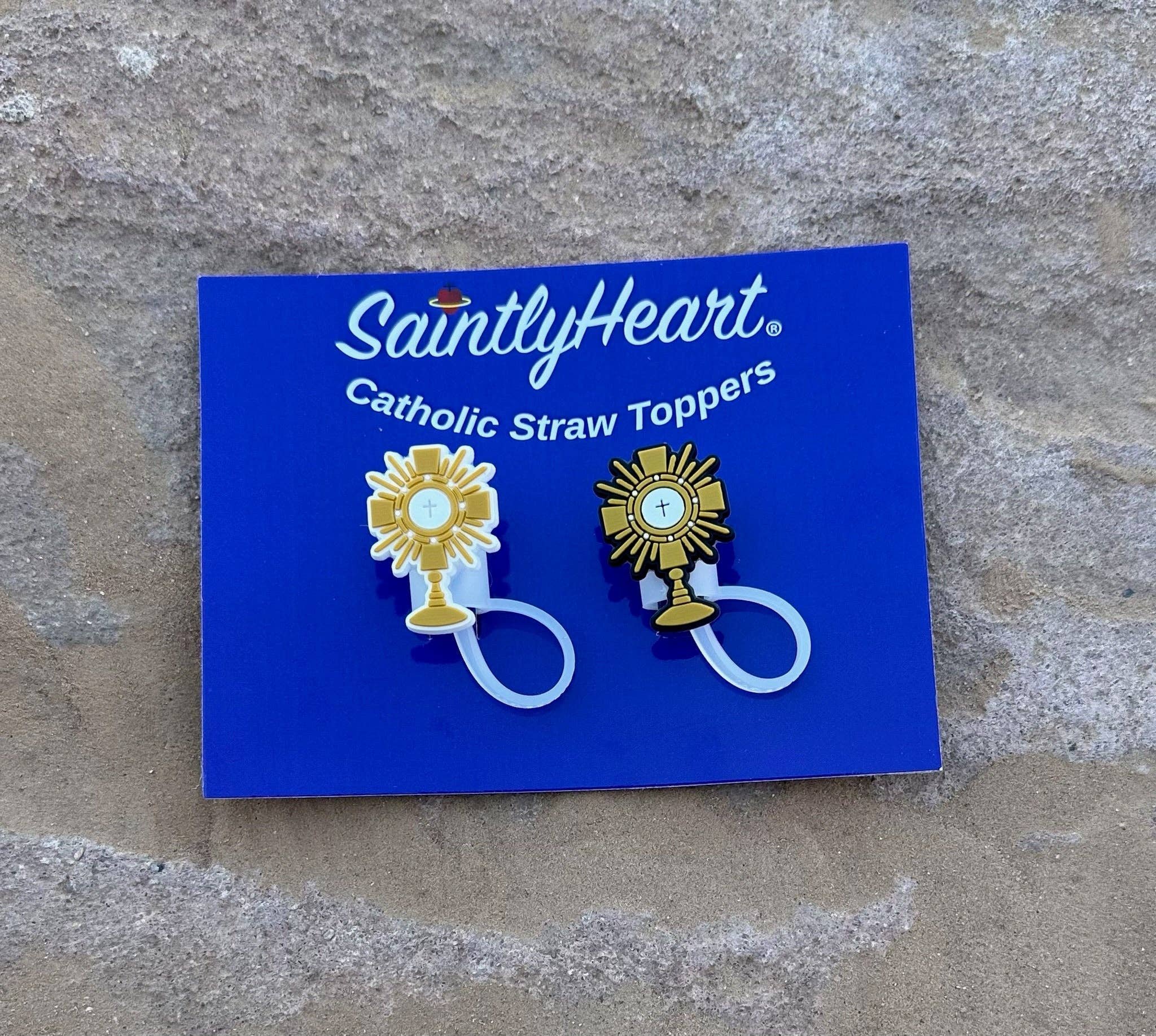 Saintly Heart LLC - Wholesale Drink Topper - Catholic Straw Toppers: Adoration (a 2 pack!)1
