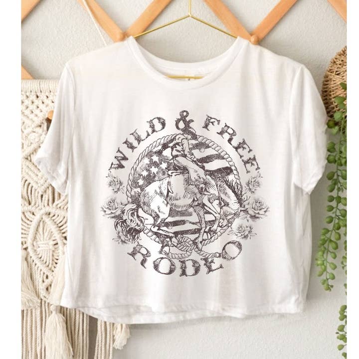 WILD N FREE RODEOGRAFISK CROP TOP för wholesale av HRTandLUV