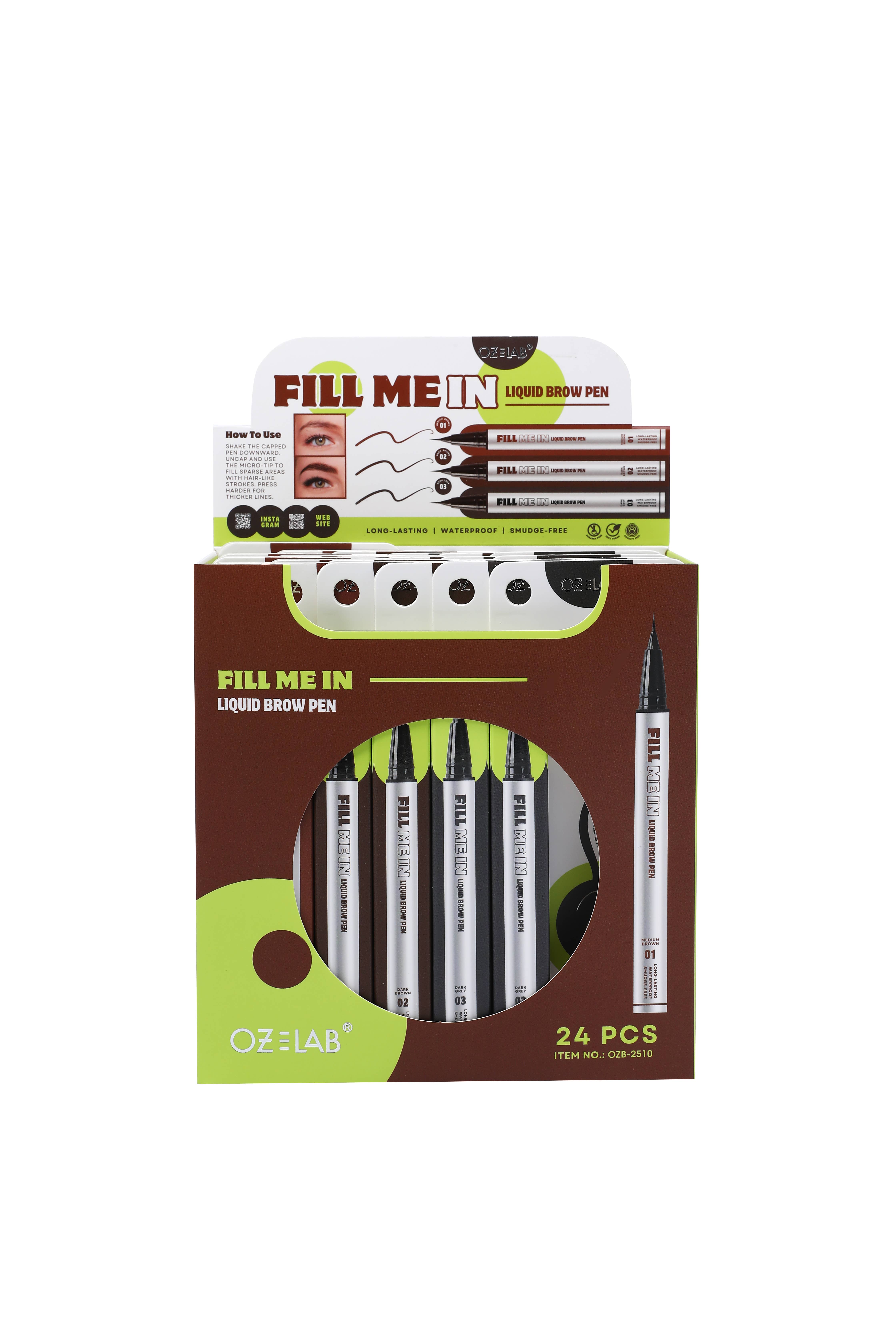 OZ Lab Beauty - Wholesale Eyebrow Pencil/Filler - Fill Me In - Liquid Brow Pen3
