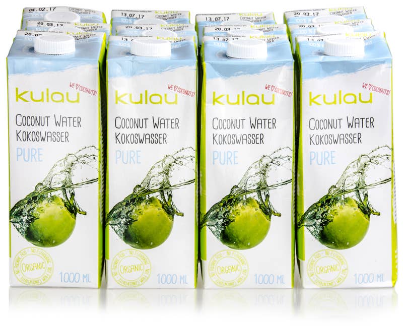 KULAU - Vendita all'ingrosso Succhi di frutta - 12 x KULAU acqua di cocco biologica pura 1 l3