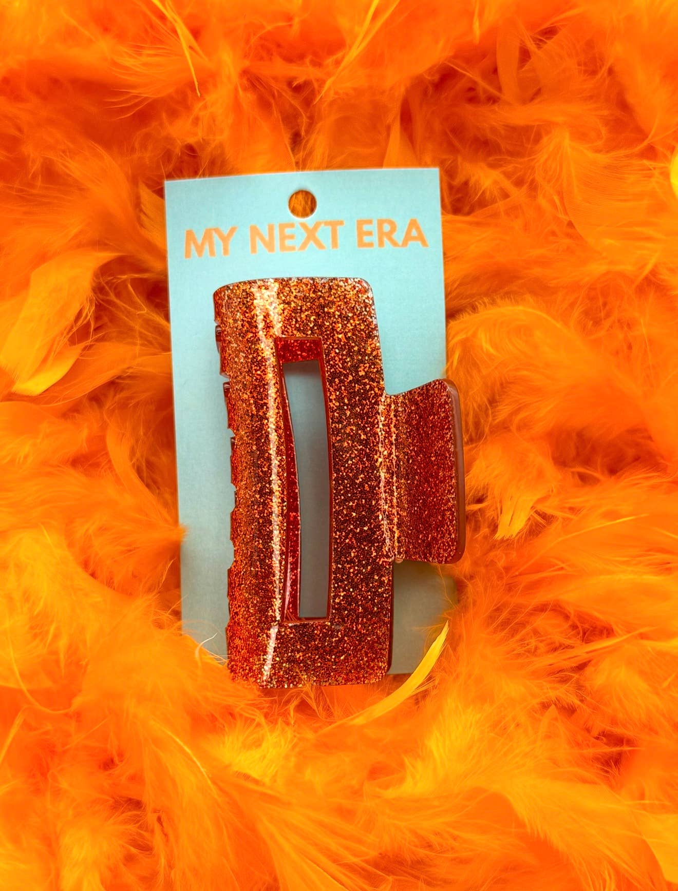 Mavi Bandz - Wholesale Hair Clip - Women's - Taylor Showgirl Orange Glitter Hair Claw Accessory TS Swift0