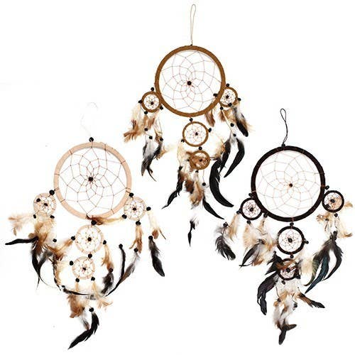 AW Artisan - Wholesale Dream Catcher - Bali dream catcher large ring - Cream/Coffee/Chocolate3