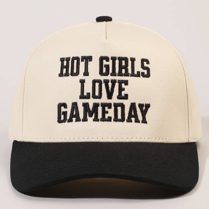 Fashion City – Engroshandel Trucker hat - Dame – HOT GIRLS LOVE GAMEDAY Broderet Trucker Hat10