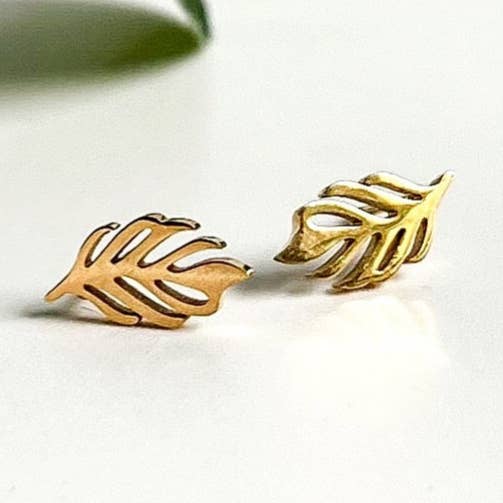 Frond Stud Earrings for wholesale by Natalie Clare Collections