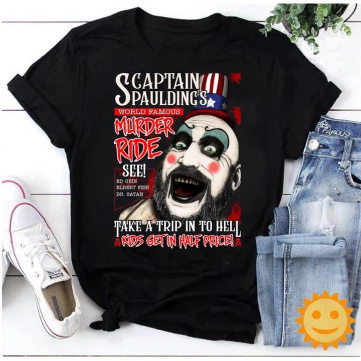 Murder Ride Captain Spaulding Vintage T-Shirt, Halloween Shi for wholesale by Alaridesign
