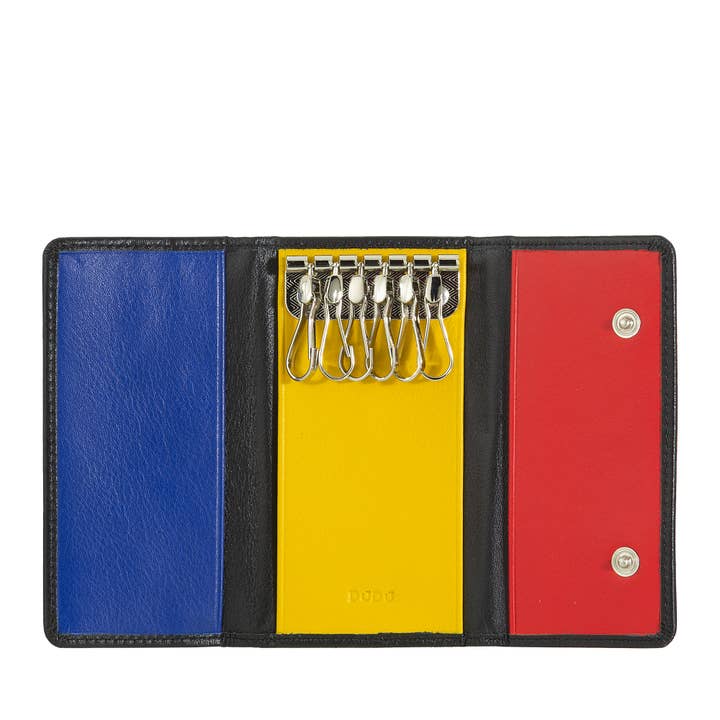 Dudu Leren Sleutelhouder Etui 6 Haken Zwart voor wholesale door dudu