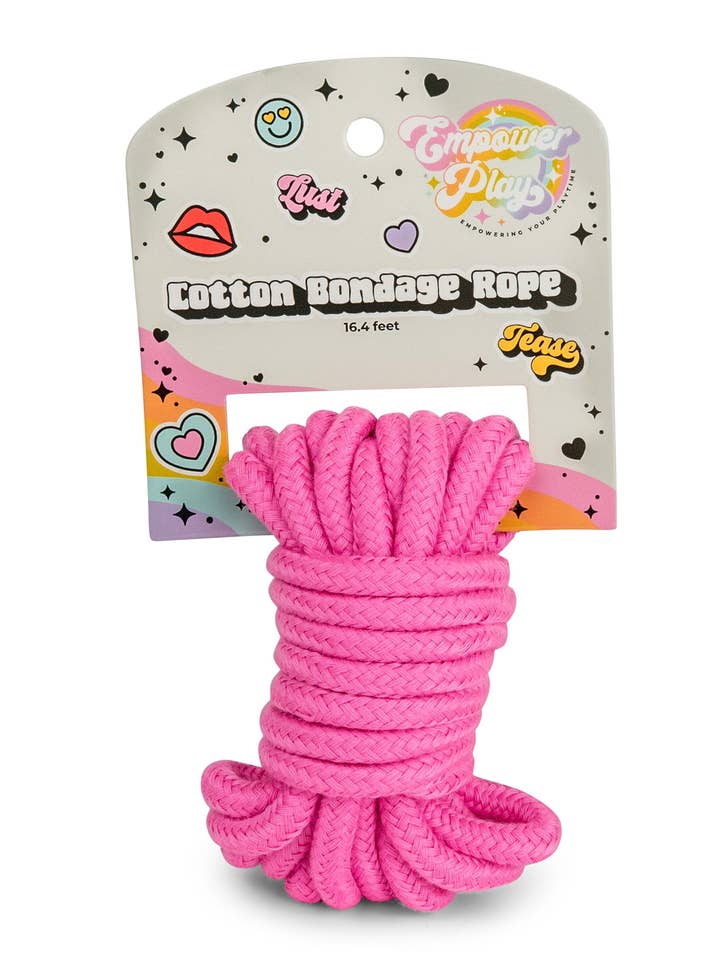 Empower Play™ Beginner’s Cotton Bondage Rope — Soft BDSM Rope Play (Cupcake Pink) for wholesale by Intimita Novelties