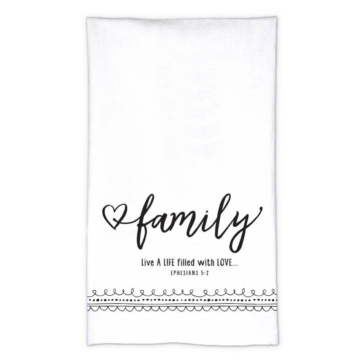 👀 LCP Tea Towel Artisan Doodles Family Eph 5:2 for wholesale by Cottage Garden
