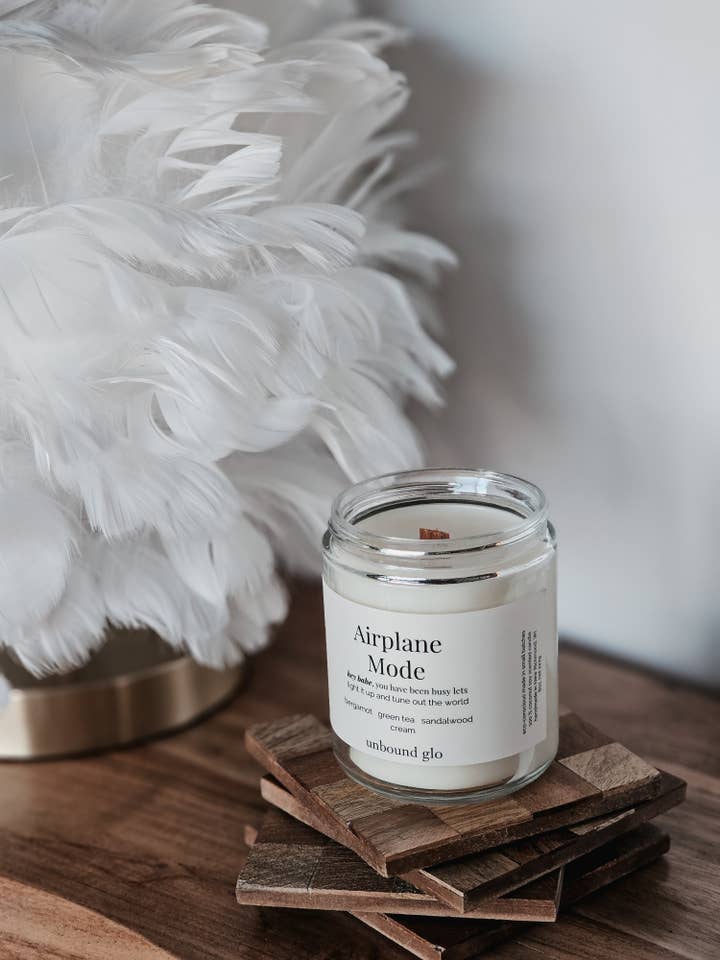 Airplane Mode Candle for wholesale by Unbound Glo