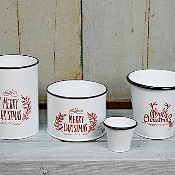 Impressive Enterprises, Inc. - Wholesale Christmas Decoration - M11121- Holiday Enamel Bucket
