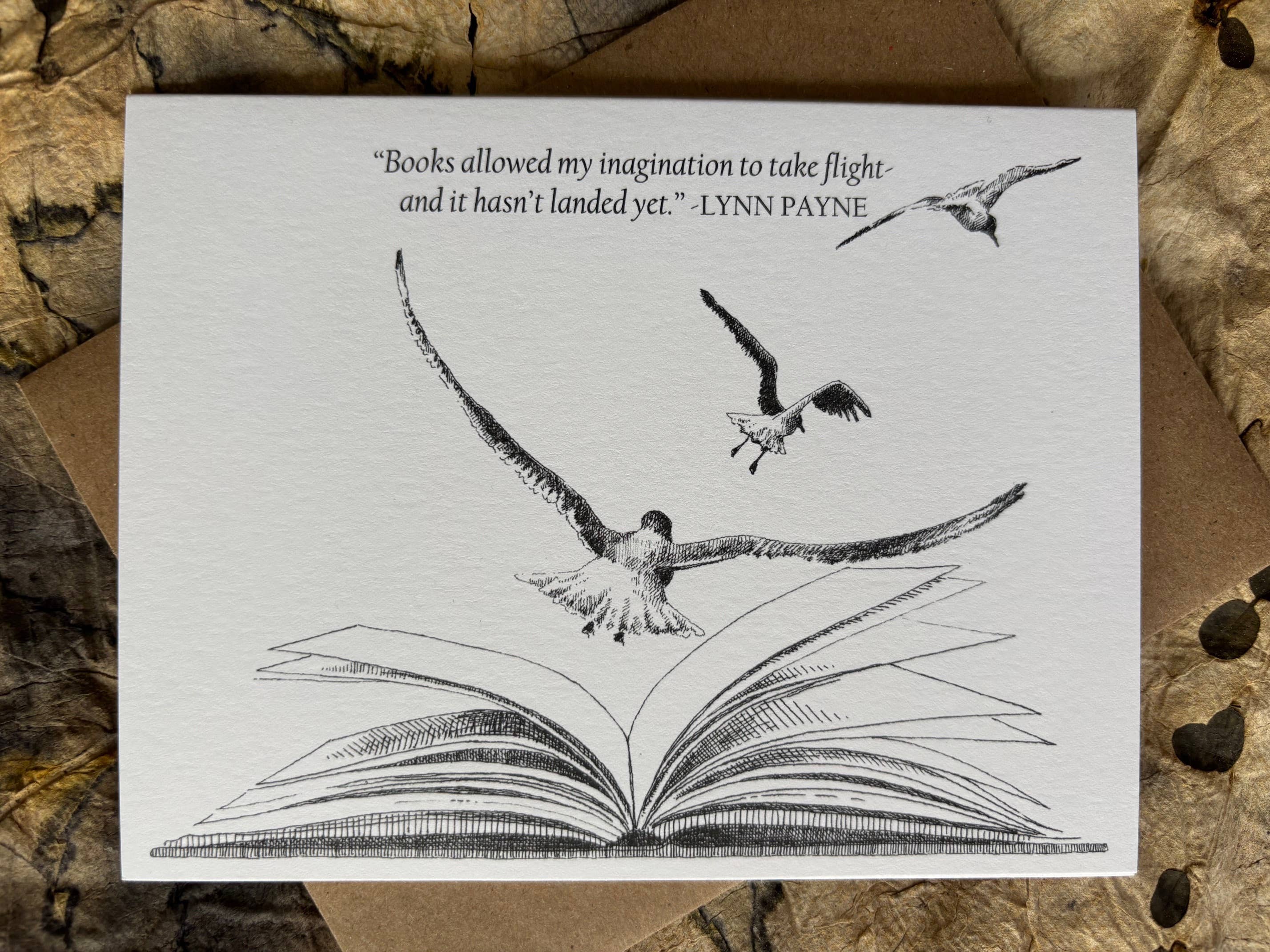 Karen Ritz Cards - Wholesale Everyday Greeting Card - Books & Beasts Birds Book Fun Notecard2