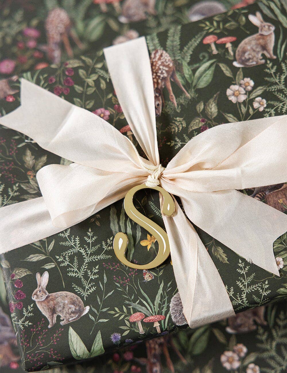 Bespoke Letterpress - Vente Feuille de papier cadeau - Papiers Cadeaux 6 Feuilles Dainty Blooms / Amis de la Forêt2