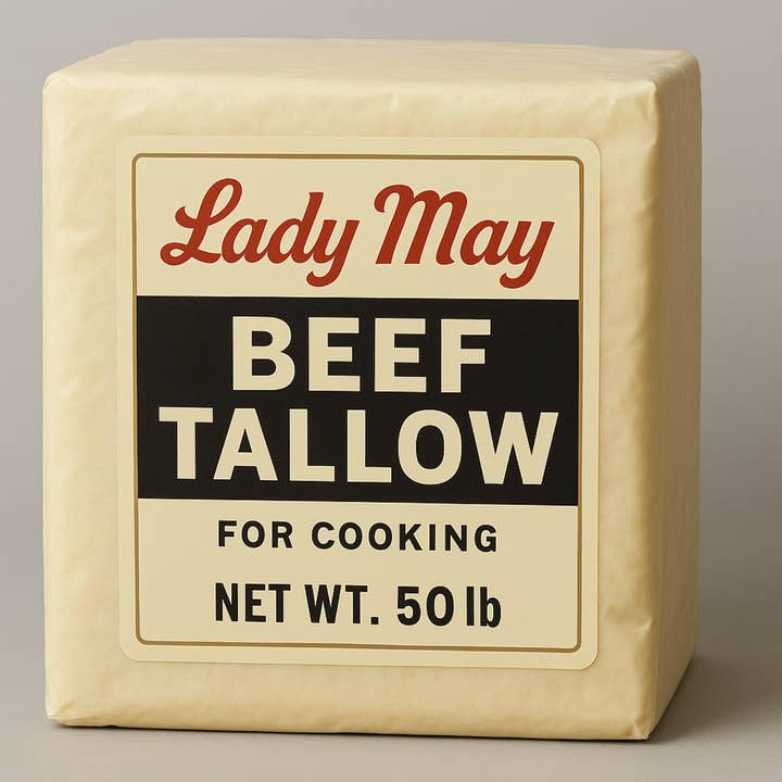 May's Market @ TLM - Wholesale Cooking Oil - 50 lb Beef Tallow for Restaurant Deep Fryers0