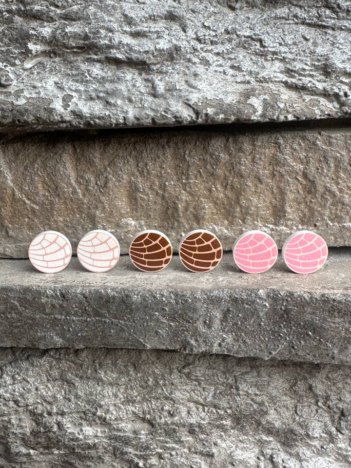 Conchas Earrings | Food Earrings | Bread Earrings for wholesale by Laser & Color Designs LLC