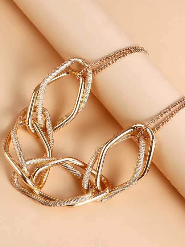 GOLD Chains Geometric Solid Color Necklaces Accessories for wholesale on Faire7
