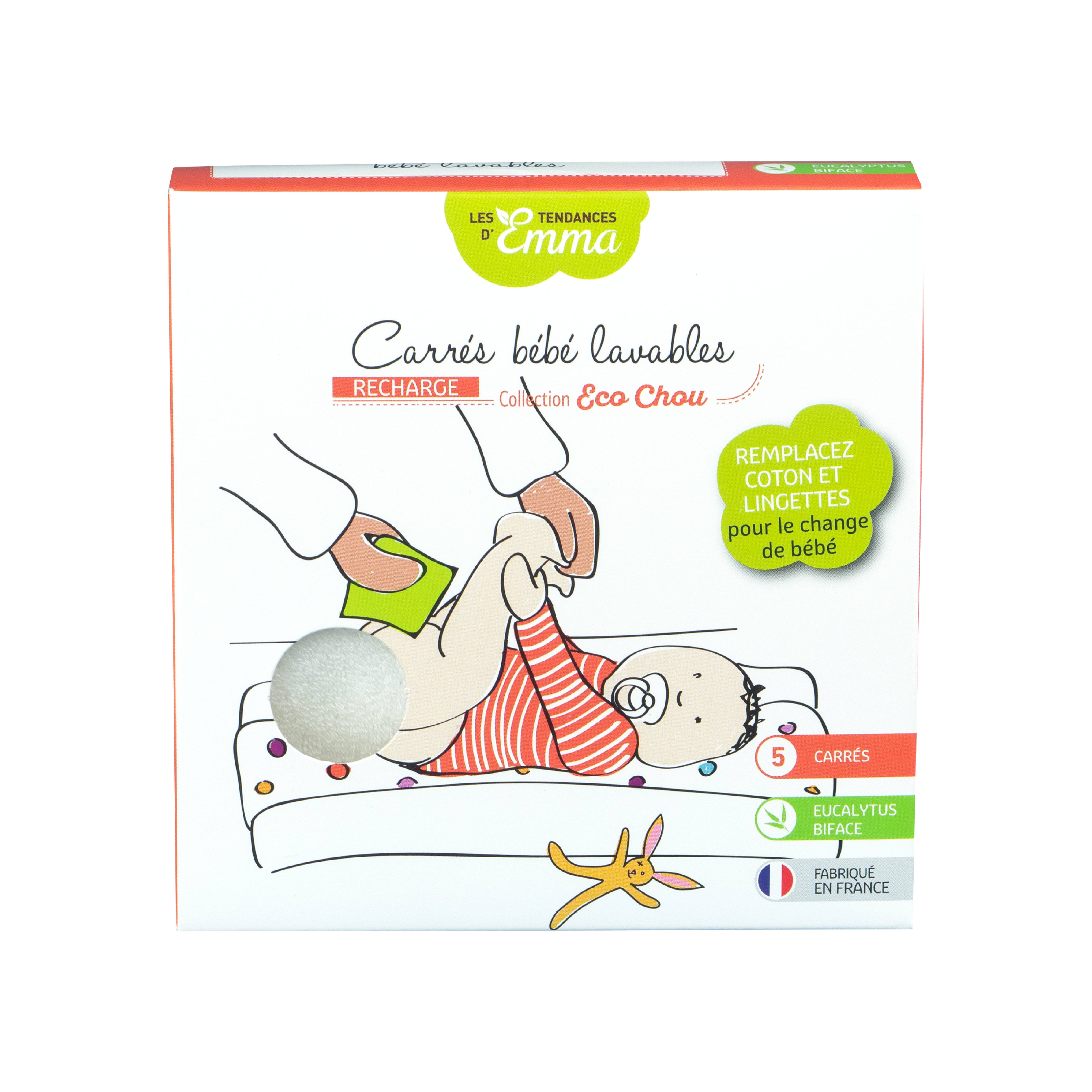 Les Tendances d'Emma - Wholesale Diaper (Cloth) - Baby - 5 Emma squares for babies11