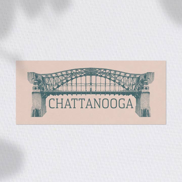 Chattanooga Market Street Bridge Sticker for engroshandel hos Cluster Funk Studio