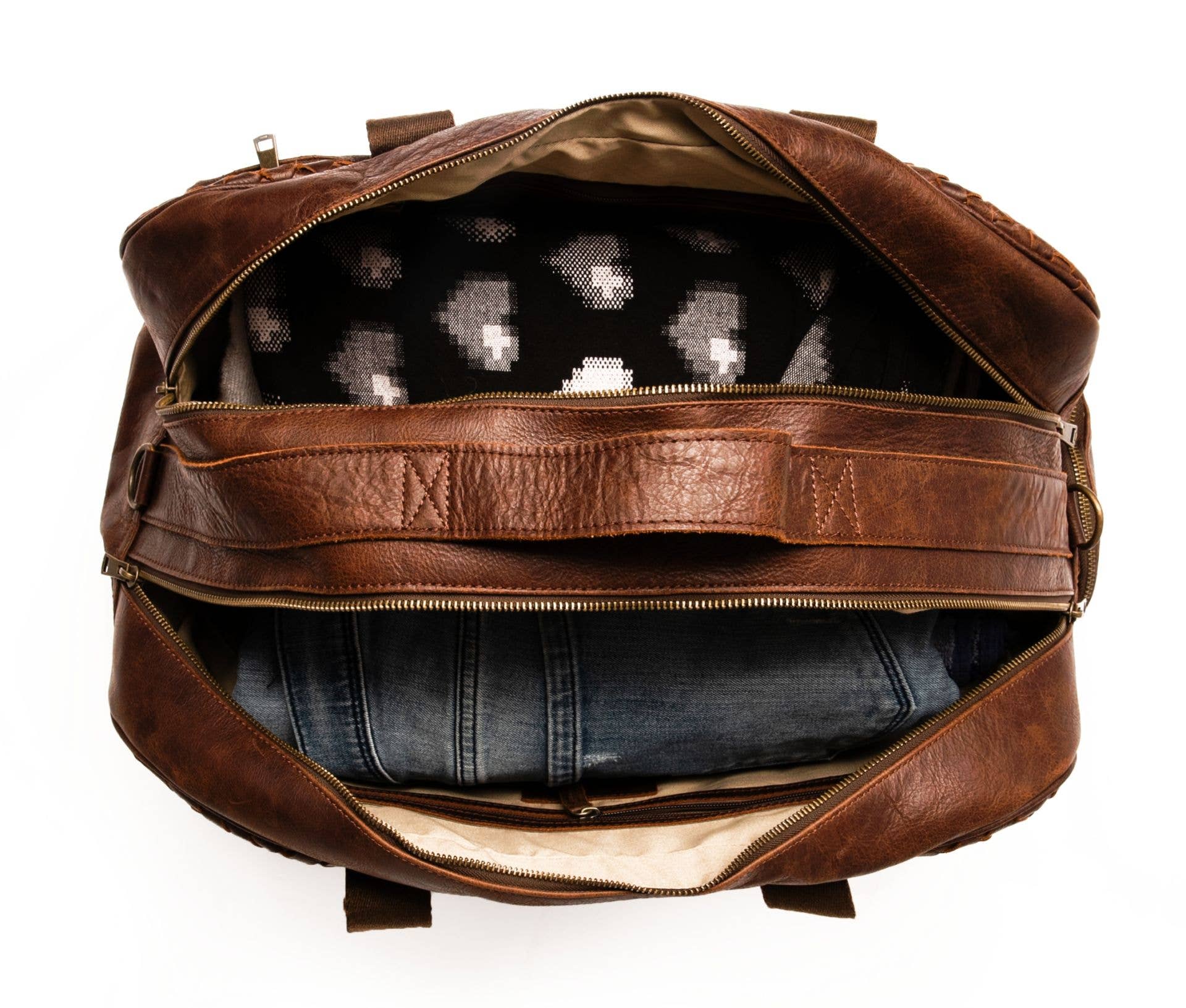 Hides - Wholesale Weekender Bag - Men's - Woven Leather Weekender Duffel Bag20