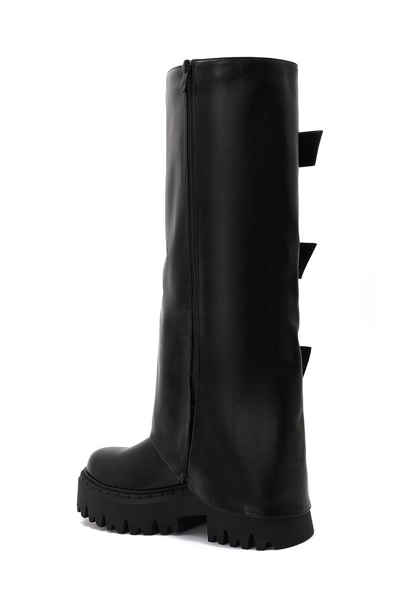 Joia Paris - Wholesale Booties - Women's - High boots with lug sole and triple straps WZ-1127