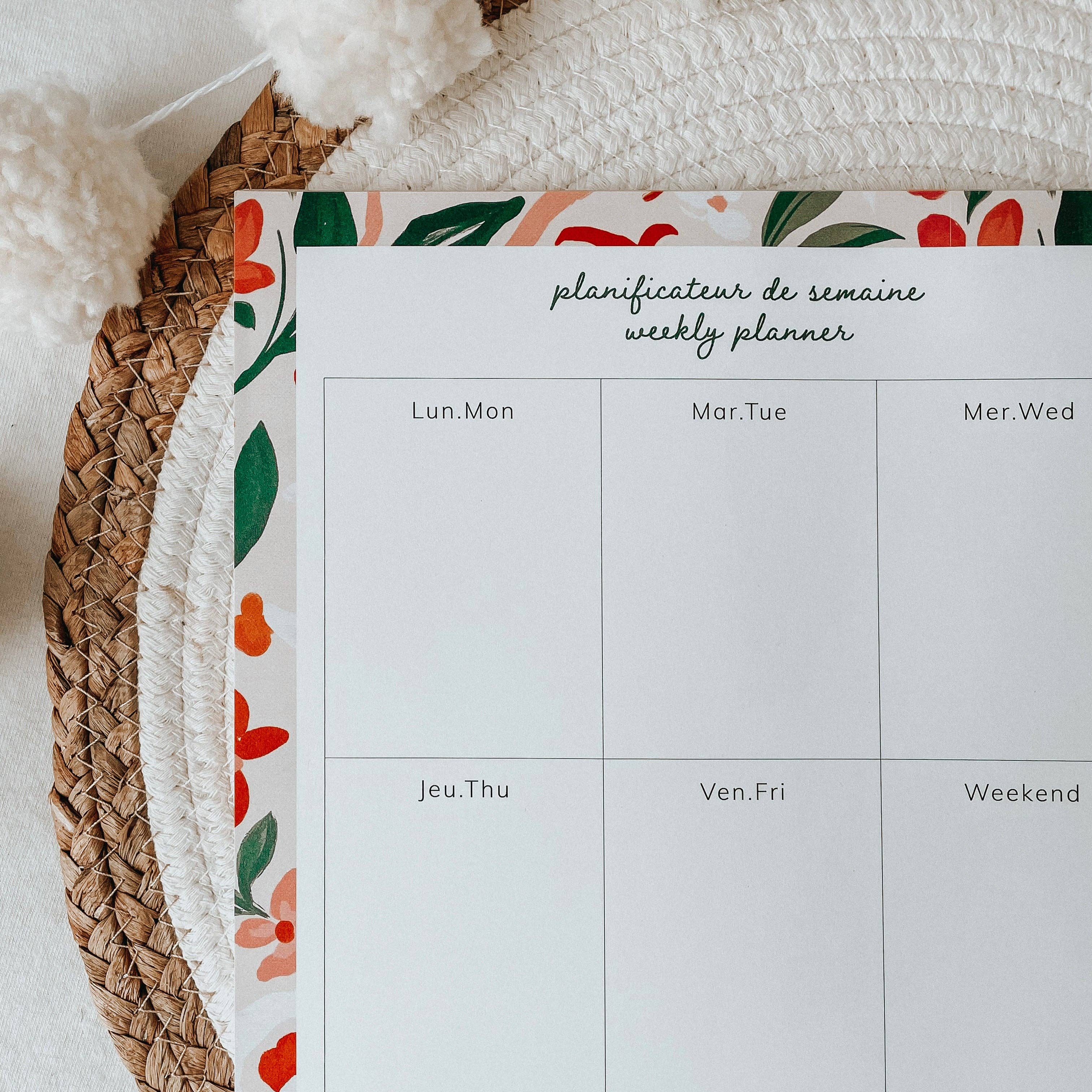 Le Petit Tableau Noir – wholesale Planner – Weekly Planner - Floral1