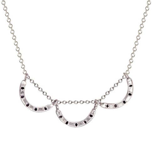 Triple Silver Curves with Black Diamonds for wholesale by Loren Celedonia jewelry