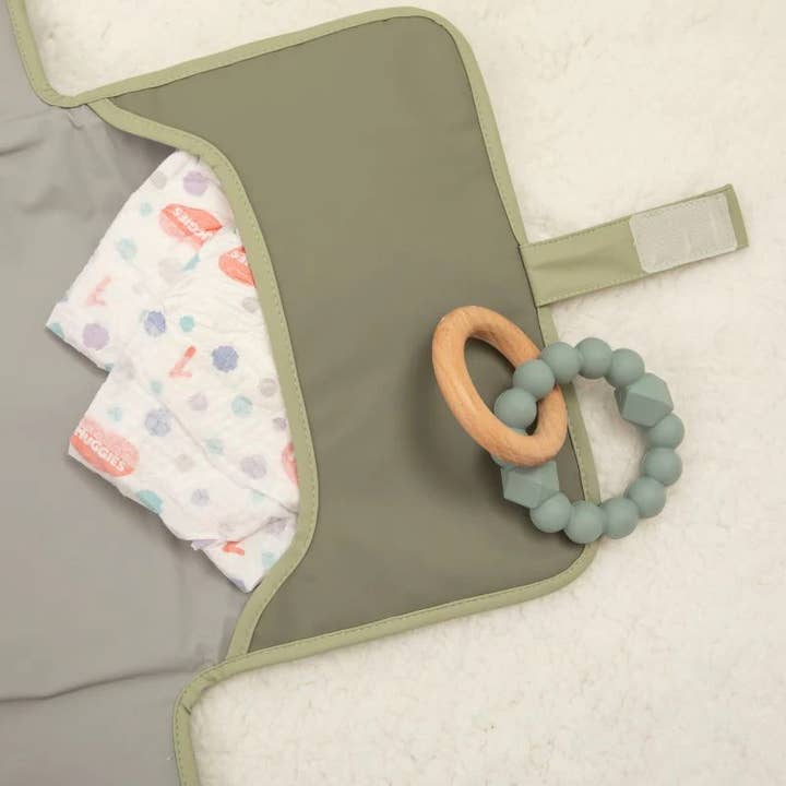 All4Ella - Wholesale Nappy bag – Baby - Recycled Changing Wallet - Sage3