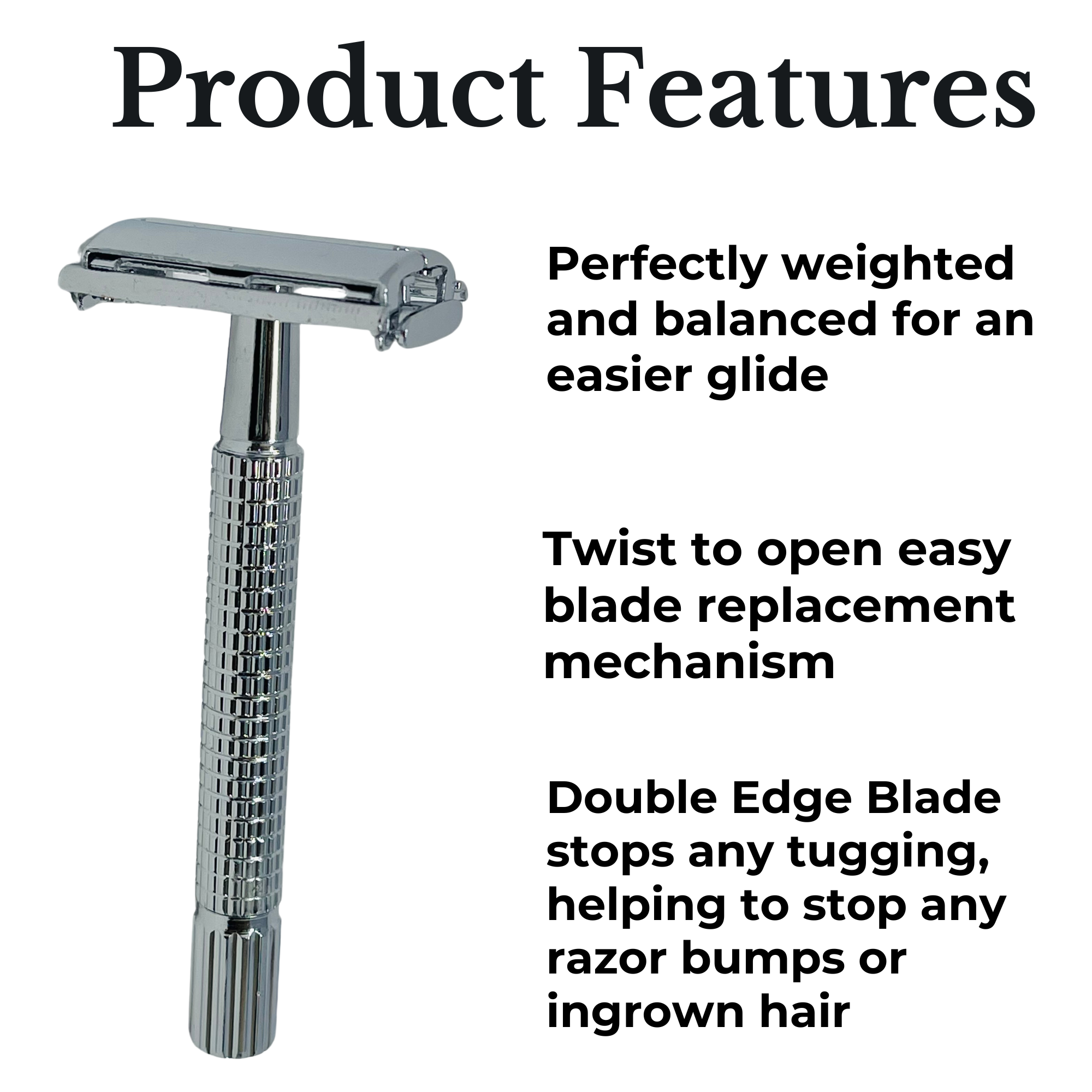 GENTS FINE GROOMING PRODUCTS – wholesale Razor – Men's – GBS Butterfly Double Edge (Safety) Razor Stainless + Blades3