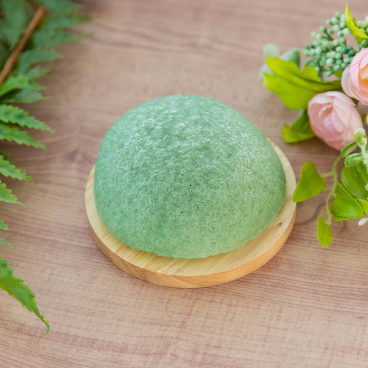 Éponge Konjac 100% biologique MACCHA - 2 paquets (pour un approvisionnement d'environ 2 mois) pour la vente par Japan Konjac Sponge Shop