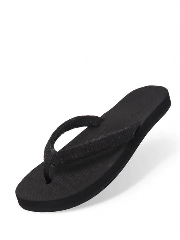 Women's Flip Flops Recycled Pable Straps - Ketapang/Black for wholesale by Indosole