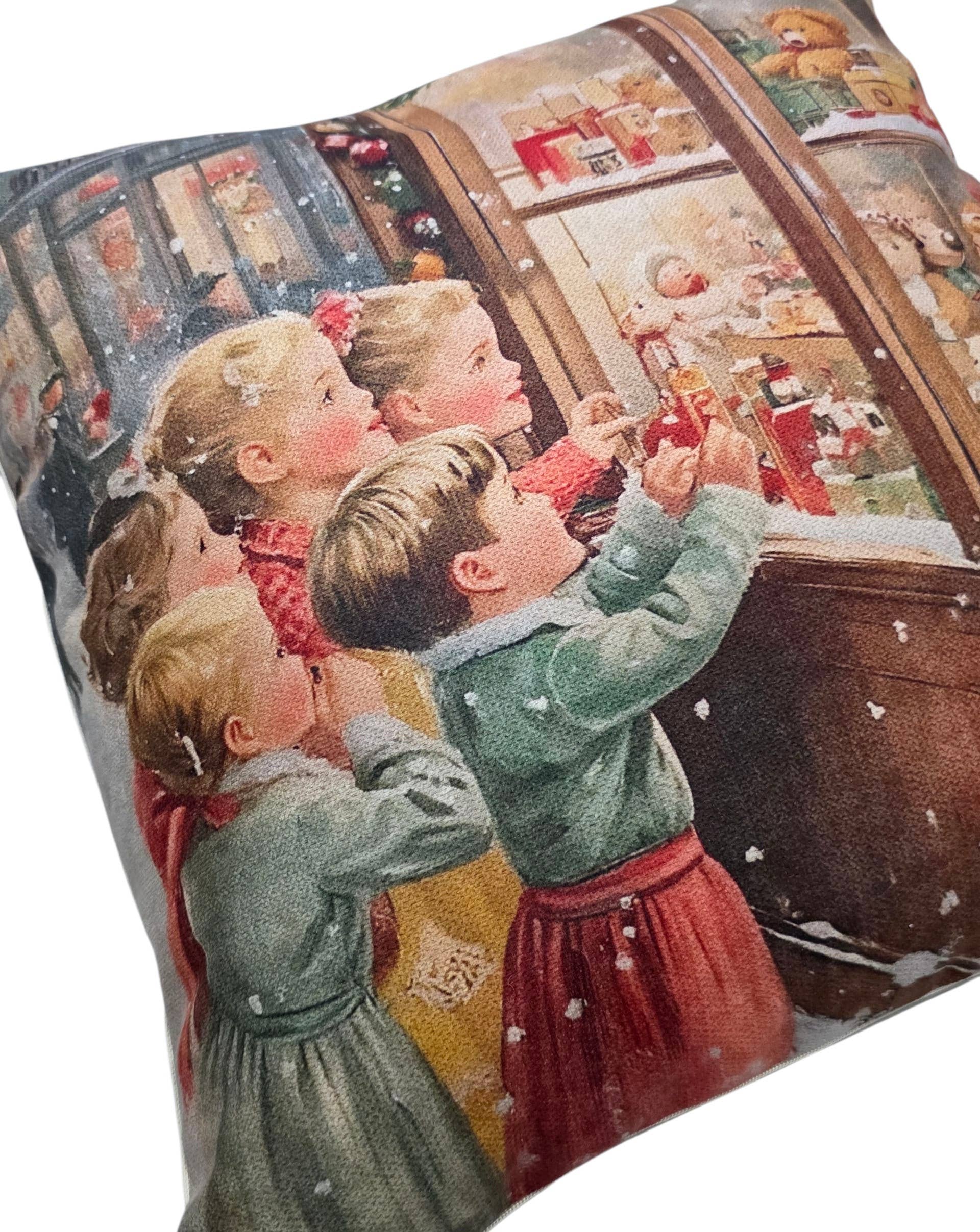 Lunaria Lab – wholesale Dekorativ kudde – Vintage Christmas Family kuddfodral16