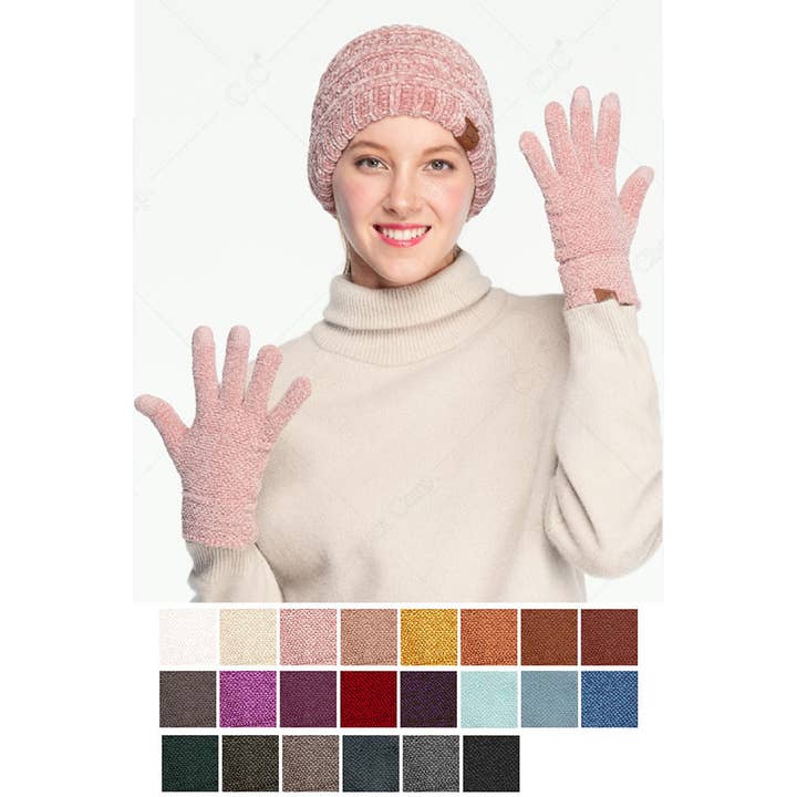 Hana - Wholesale Gloves - Women's - C.C Eco Friendly Chenille Gloves23
