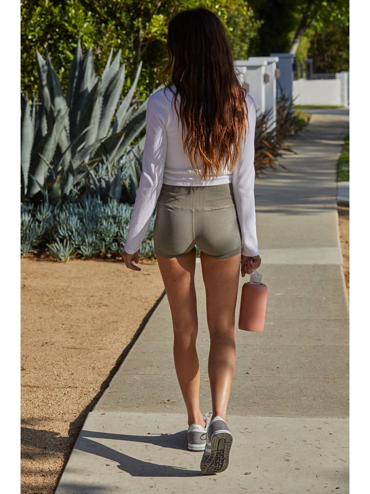 By Together - Wholesale Knit Top - Women's - S1143N | Knit Seamless Ribbed Long Sleeve Crop Top3