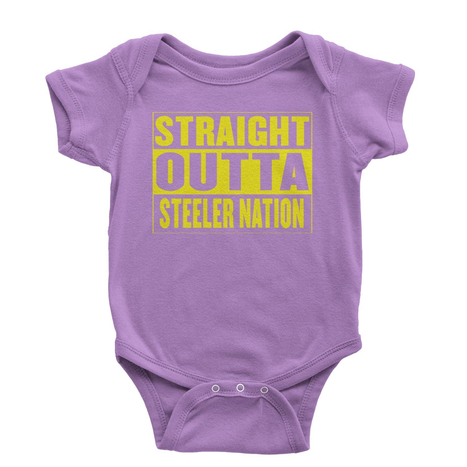 Expression Tees - Vente Body (sans pieds) – bébé - Body une pièce et t-shirt de football Straight Outta Steeler Nation pour bébé2