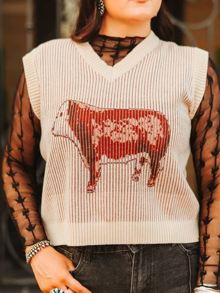 2 Fly Co - Wholesale Sweater Vest - Women's - HEREFORD HIGHWAY *VEST2