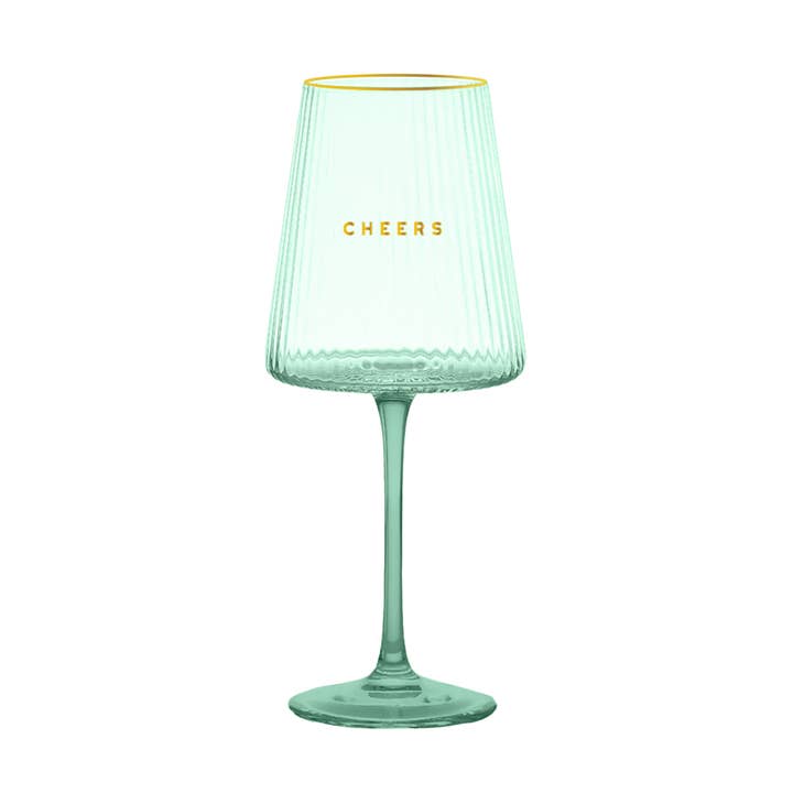 Cheers Wine Glass for wholesale by Emergency Confetti