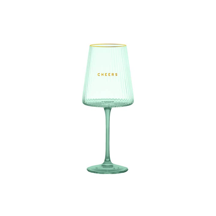 Cheers Wine Glass for wholesale by Emergency Confetti