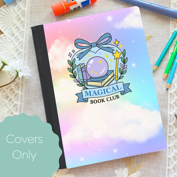 Couverture de Cahier de Composition - Club de Lecture Magique pour la vente par Oily Graphic Creations