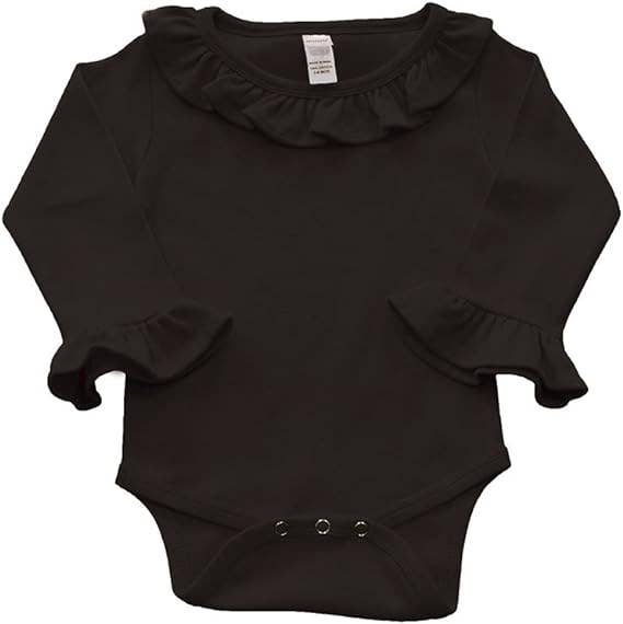 MONAG - Wholesale Bodysuit (Non-Footed) - Baby - Long Sleeve Ruffle Baby Onesie, Frill Baby Bodysuit0