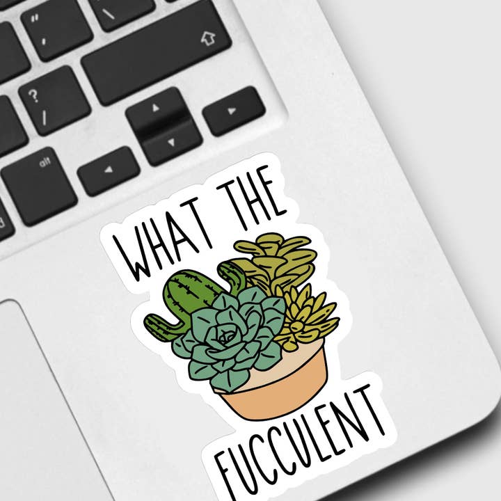 Ace the Pitmatian Co - Wholesale Sticker - What the Fucculent Sticker1