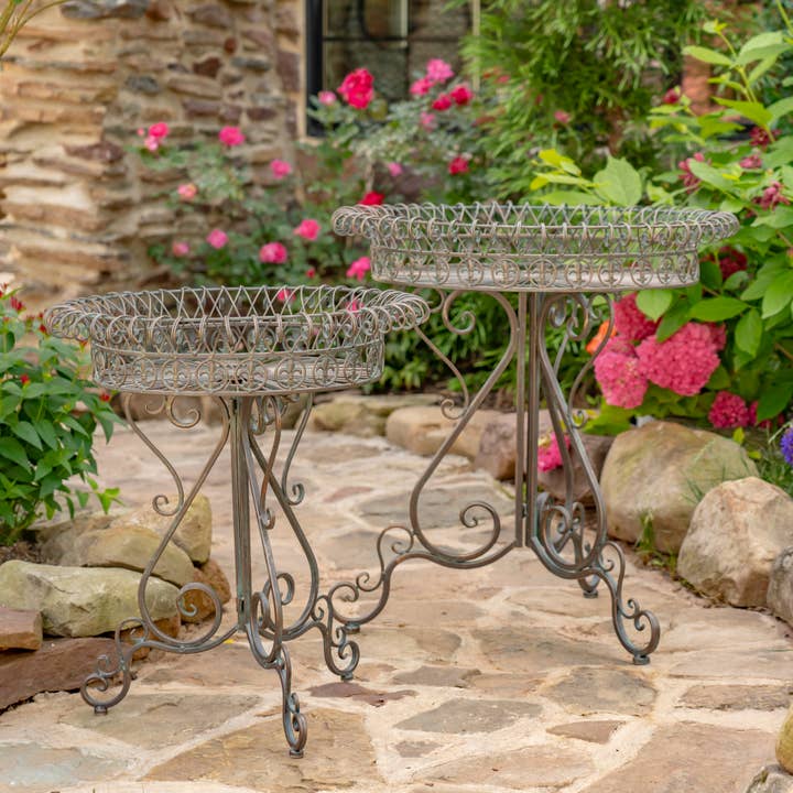 Plant Stands with Decorative Baskets "Copenhagen 1843"- Set for wholesale by Zaer Ltd. International