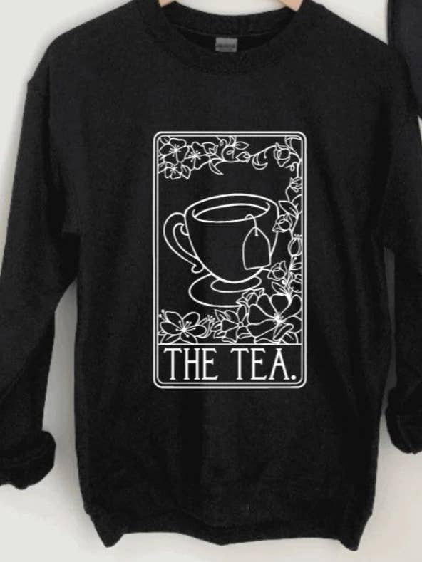 The Tea Tarot: disponible en camiseta, jersey, sudadera con capucha, camiseta sin mangas o manga larga para venta al por mayor de Witchwood Bags