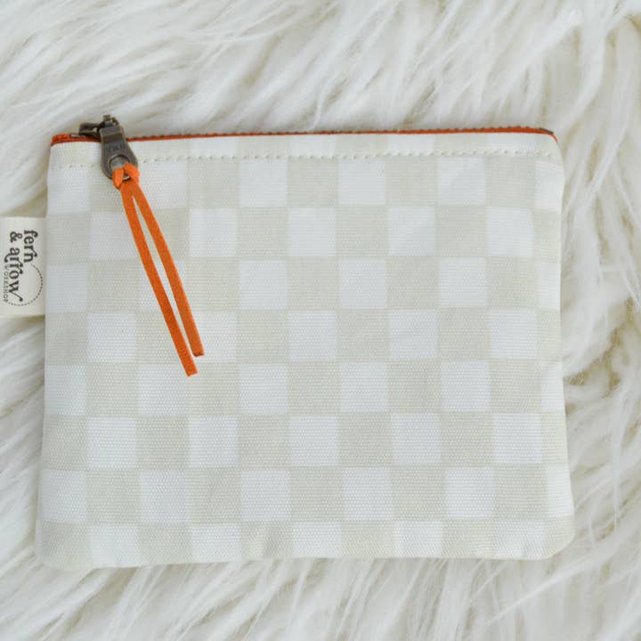 Fern & Arrow - Vendita all'ingrosso Portamonete - Donna - Borsa per Trucco a Quadretti Boho Chic per Lei10