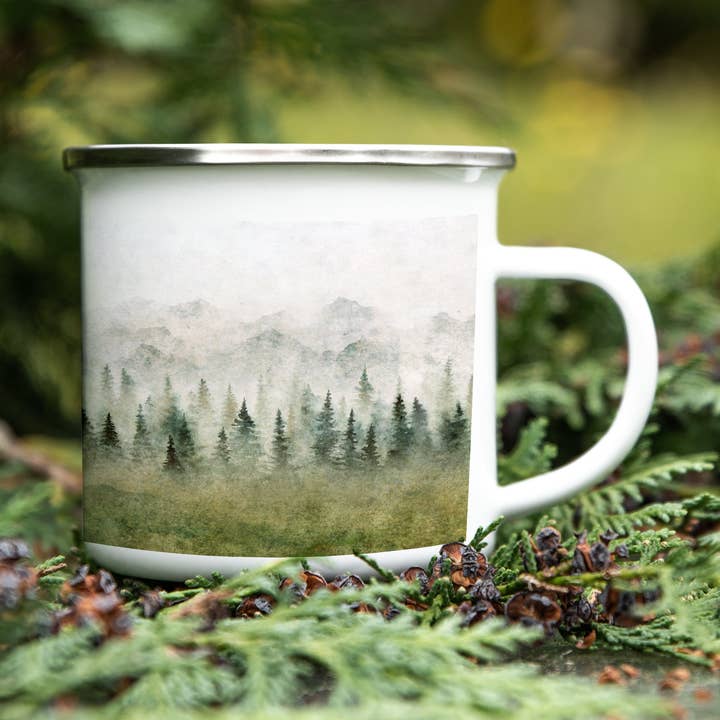 Sovende Bjorn - Wholesale Coffee Mug - Misty Woods - Enamel Mug0