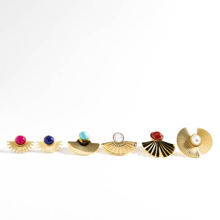 Luxenter - Wholesale Stud/Post Earrings - Luxenter Viwing earrings 18k gold finish1